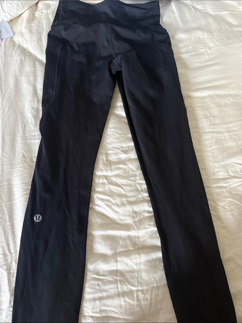 Lululemon Black Athletic Leggings with Logo XXS